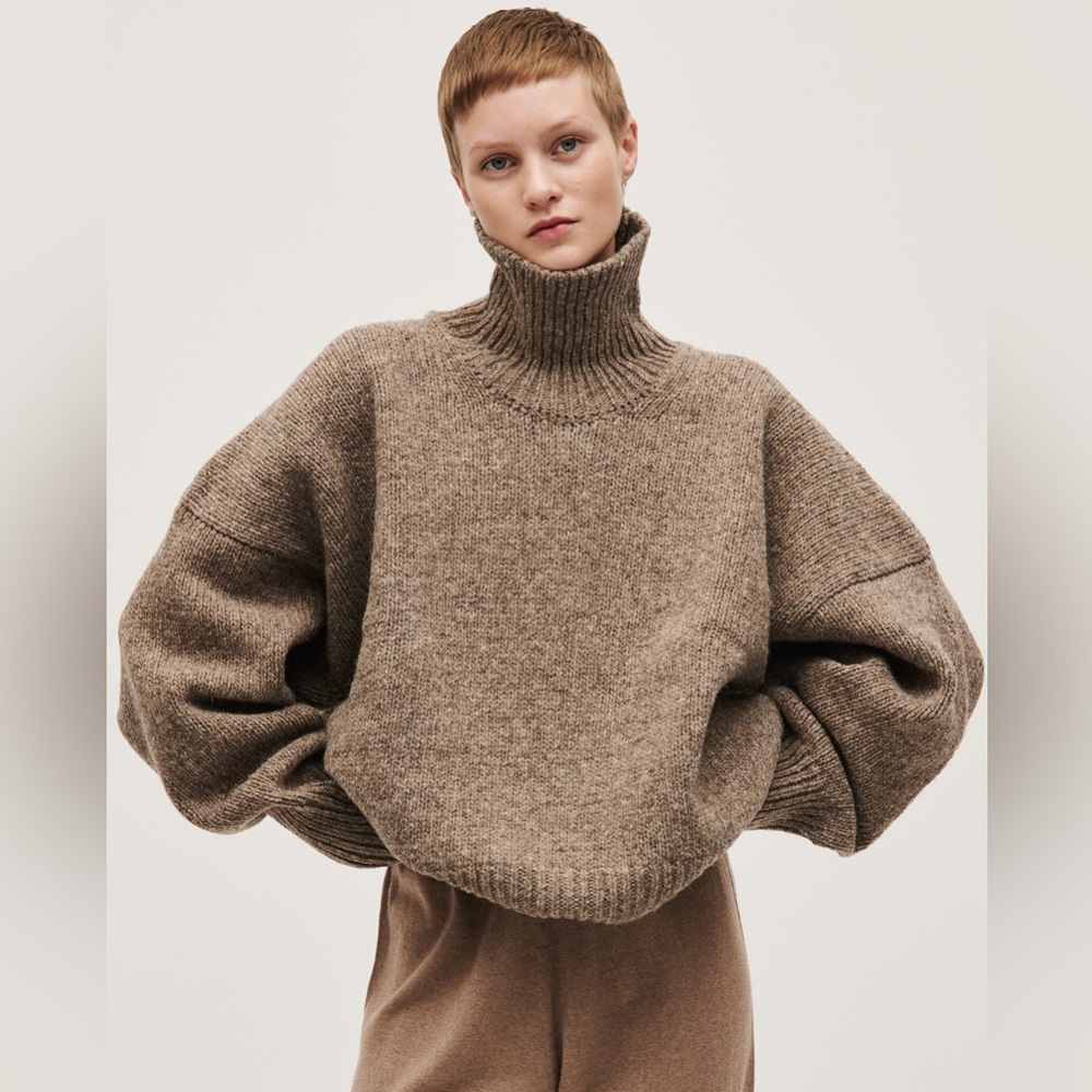 Babaa Oversized No 17 Turtleneck Jumper—Dark Mist one size NWOT